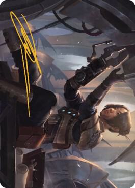 Thopter Mechanic Art Card (Gold-Stamped Signature) card from Art Series: The Brothers' War