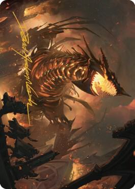 The Fall of Kroog Art Card (Gold-Stamped Signature) card from Art Series: The Brothers' War