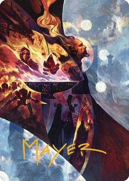 Urza's Command Art Card (Gold-Stamped Signature) card from Art Series: The Brothers' War