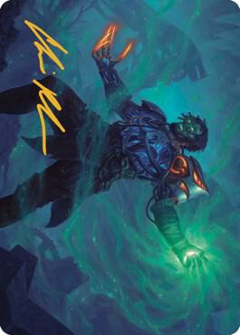 Mishra, Claimed by Gix Art Card (Gold-Stamped Signature) card from Art Series: The Brothers' War