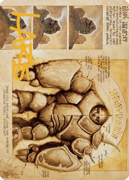 Precursor Golem Art Card (Gold-Stamped Signature) card from Art Series: The Brothers' War