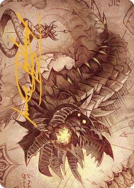 Wurmcoil Engine Art Card (Gold-Stamped Signature) card from Art Series: The Brothers' War