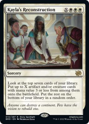 Kayla's Reconstruction card from Promo Pack: The Brothers' War