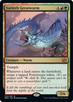 Sarinth Greatwurm card from Promo Pack: The Brothers' War
