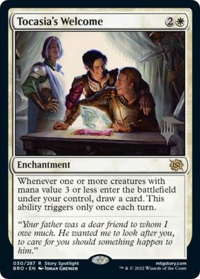 Tocasia's Welcome card from Promo Pack: The Brothers' War