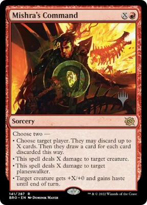Mishra's Command card from Promo Pack: The Brothers' War