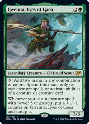 Gwenna, Eyes of Gaea card from Promo Pack: The Brothers' War
