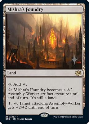 Mishra's Foundry card from Promo Pack: The Brothers' War