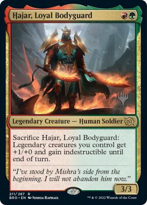 Hajar, Loyal Bodyguard card from Promo Pack: The Brothers' War