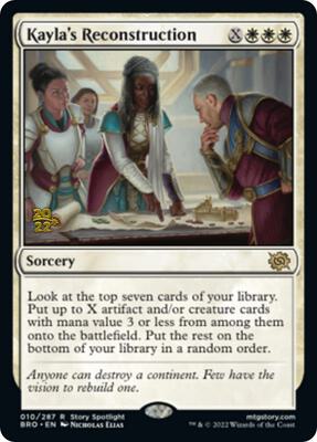 Kayla's Reconstruction card from Prerelease Cards