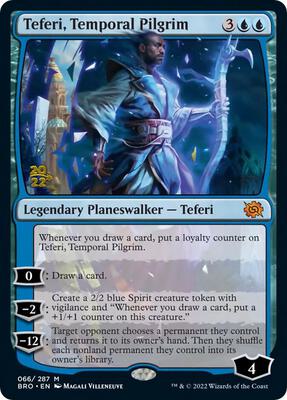 Teferi, Temporal Pilgrim card from Prerelease Cards
