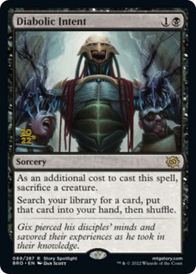 Diabolic Intent card from Prerelease Cards