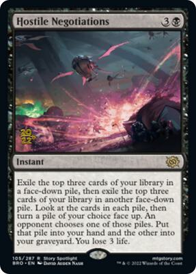 Hostile Negotiations card from Prerelease Cards