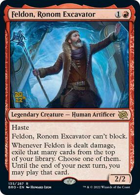 Feldon, Ronom Excavator card from Prerelease Cards
