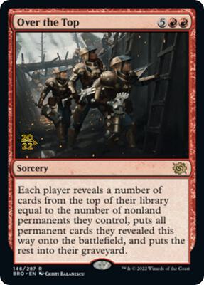 Over the Top card from Prerelease Cards