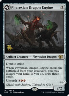 Phyrexian Dragon Engine card from Prerelease Cards