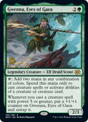 Gwenna, Eyes of Gaea card from Prerelease Cards