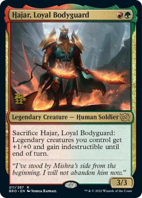 Hajar, Loyal Bodyguard card from Prerelease Cards