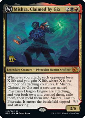Mishra, Claimed by Gix card from Prerelease Cards