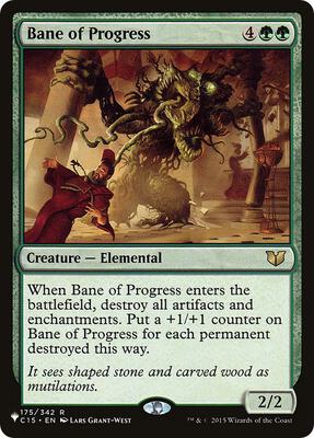 Bane of Progress card from The List Reprints