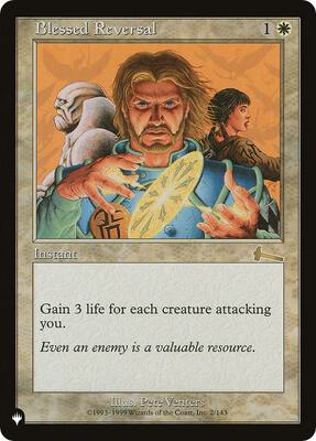 Blessed Reversal card from The List Reprints