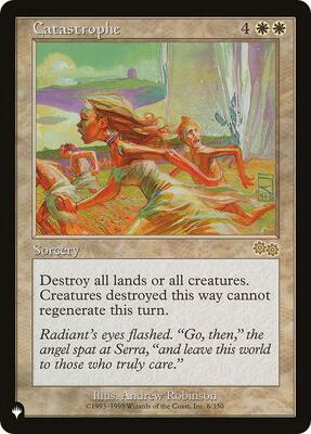 Catastrophe card from The List Reprints