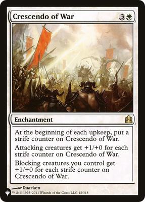 Crescendo of War card from The List Reprints