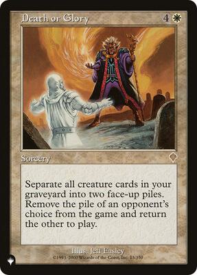Death or Glory card from The List Reprints