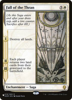 Fall of the Thran card from The List Reprints