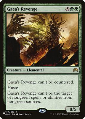 Gaea's Revenge card from The List Reprints