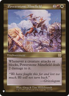 Powerstone Minefield card from The List Reprints