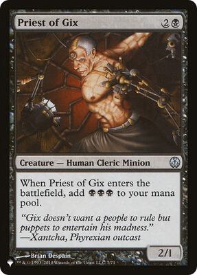 Priest of Gix card from The List Reprints