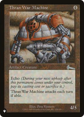 Thran War Machine card from The List Reprints