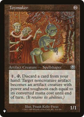 Toymaker card from The List Reprints