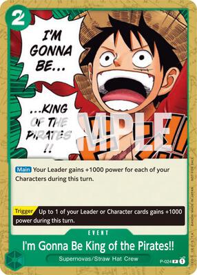 I'm Gonna Be King of the Pirates!! card from One Piece Promotion Cards