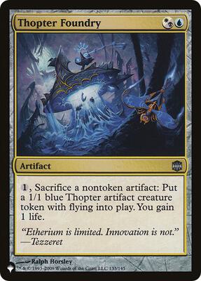 Thopter Foundry (ARB) card from The List Reprints