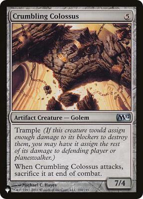 Crumbling Colossus card from The List Reprints