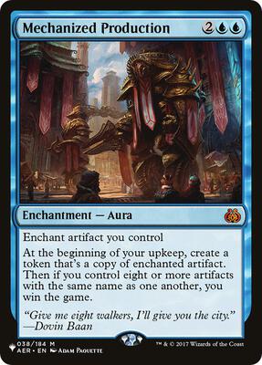 Mechanized Production card from The List Reprints
