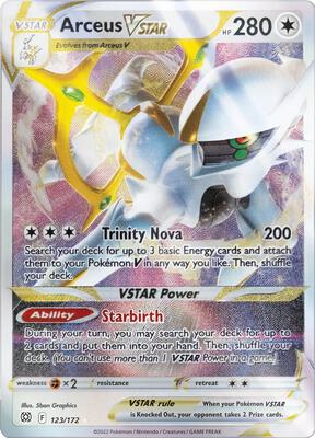 Arceus VSTAR - 123/172 (Metal Card) card from Miscellaneous Cards & Products