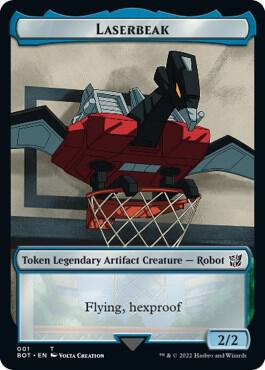 Laserbeak Token card from Universes Beyond: Transformers
