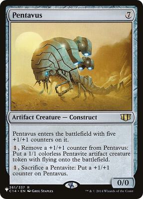Pentavus card from The List Reprints