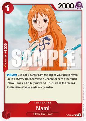Nami card from Romance Dawn