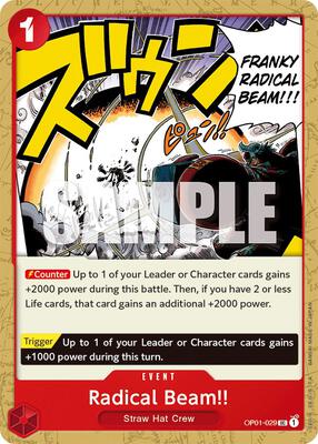 Radical Beam!! card from Romance Dawn