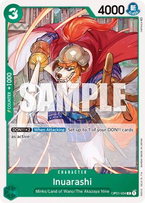 Inuarashi card from Romance Dawn