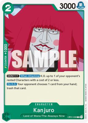 Kanjuro card from Romance Dawn