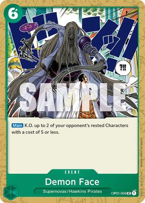 Demon Face card from Romance Dawn