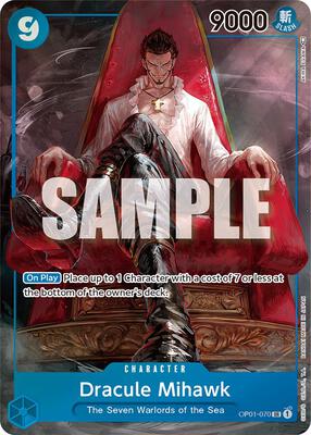 Dracule Mihawk (Parallel) card from Romance Dawn