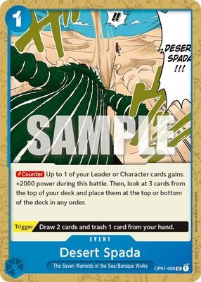 Desert Spada card from Romance Dawn
