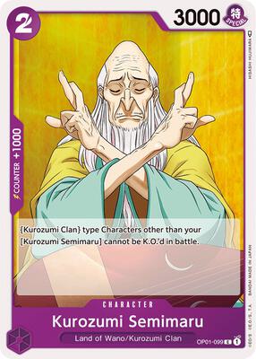 Kurozumi Semimaru card from Romance Dawn