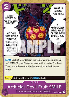 Artificial Devil Fruit SMILE card from Romance Dawn